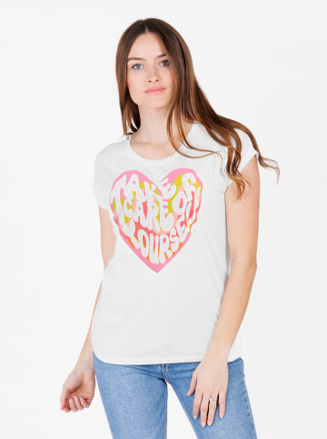 KEY LARGO Shirt "Careful" in Weiß