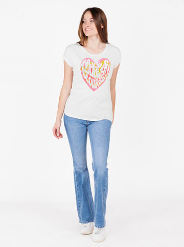 KEY LARGO Shirt "Careful" in Weiß