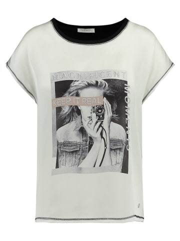 KEY LARGO Shirt "Camera" in Schwarz/ Weiß