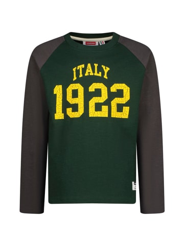 Vingino Longsleeve "300" in Grün/ Anthrazit/ Gelb