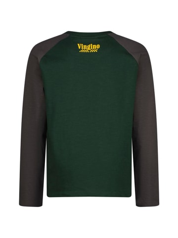 Vingino Longsleeve "300" groen/antraciet/geel