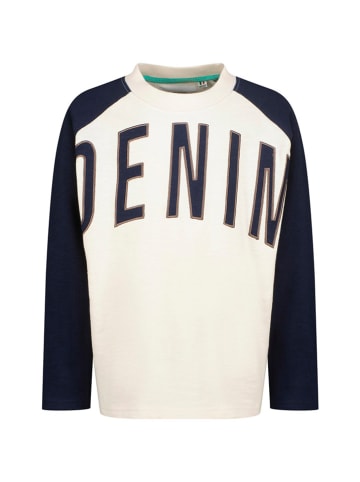 Vingino Longsleeve "300" in Weiß/ Dunkelblau