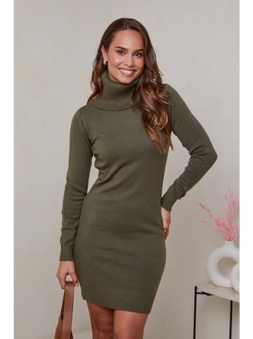 Soft Cashmere Strickkleid in Khaki