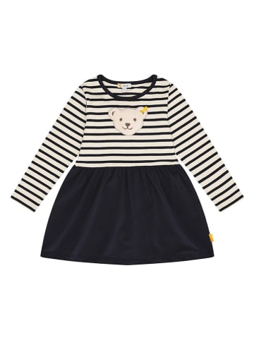 Steiff Jurk wit/donkerblauw