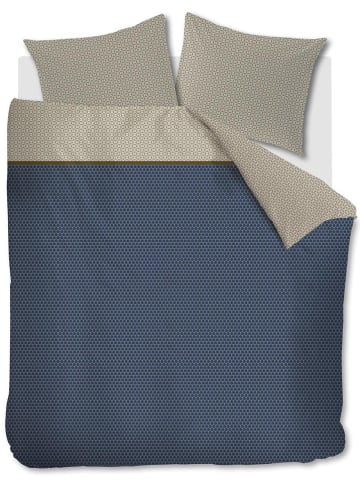 Beddinghouse Satin-Bettwäsche-Set ''Tokyo'' in Beige/ Dunkelblau