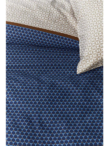 Beddinghouse Satijnen beddengoedset "Tokyo" beige/donkerblauw