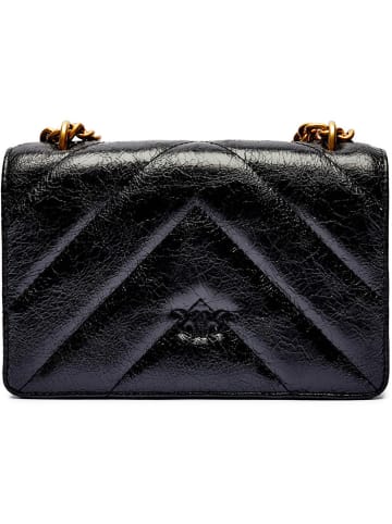 Pinko Skórzana torebka w kolorze czarnym - 21 x 12 x 6 cm