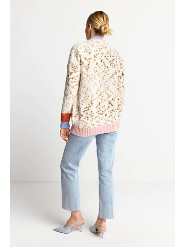 Rich & Royal Cardigan in Creme/ Hellbraun