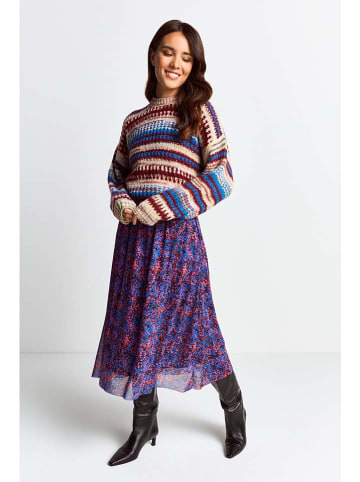 Rich & Royal Pullover in Beige/ Blau/ Bordeaux