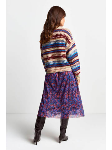 Rich & Royal Pullover in Beige/ Blau/ Bordeaux