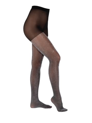 camano Strumpfhosen in Schwarz/ Silber - DEN 30