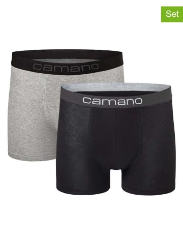 camano 2-delige set: boxershorts zwart/grijs