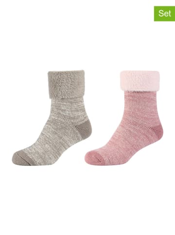 camano 2er-Set: Socken in Rosa/ Beige