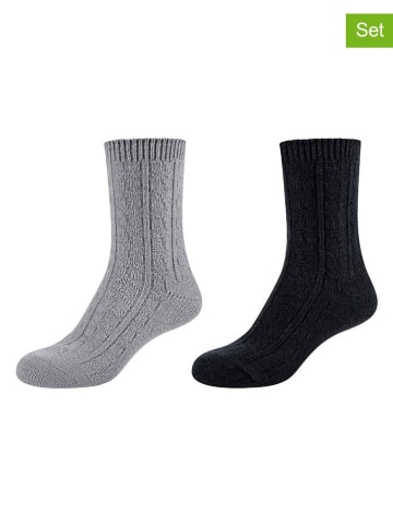 s.Oliver 2er-Set: Socken in Schwarz/ Grau