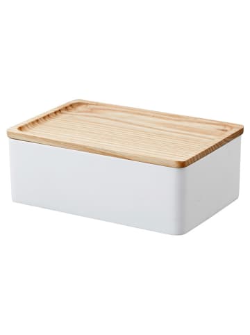 Yamazaki Aufbewahrungsbox in Weiß - (B)18,5 x (H)7 x (T)12,5 cm