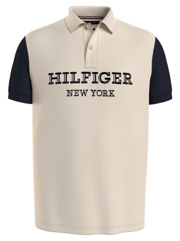 Tommy Hilfiger Poloshirt beige/donkerblauw