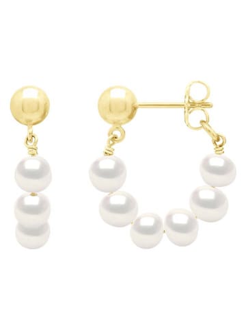 Pearl Addict Gold-Creolen mit Perlen
