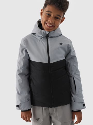 4F Ski-/ Snowboardjacke in Schwarz/ Grau