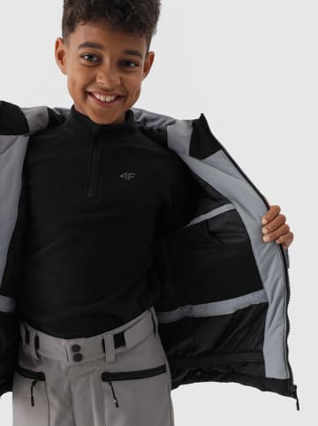 4F Ski-/ Snowboardjacke in Schwarz/ Grau