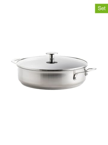 KitchenAid 2tlg. Set: Edelstahl-Schmorpfanne - Ø 28