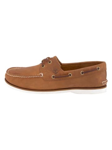 Timberland Leder-Mokassins "Classic boat 2 Eye" in Hellbraun