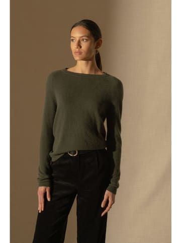 Perfect Cashmere Kaszmirowy sweter "Whitney" w kolorze khaki