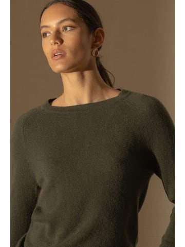 Perfect Cashmere Kaschmir-Pullover "Whitney" in Dunkelgrün