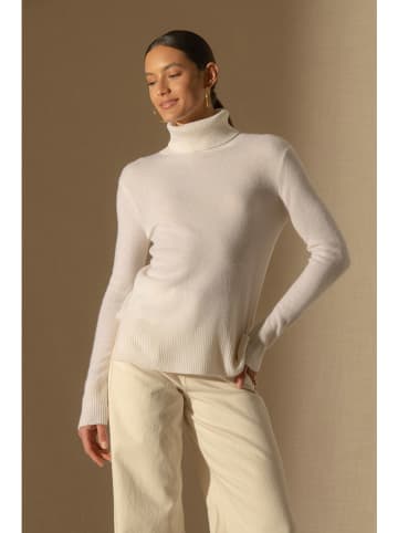 Perfect Cashmere Kaschmir-Rollkragenpullover "Tracy" in Creme