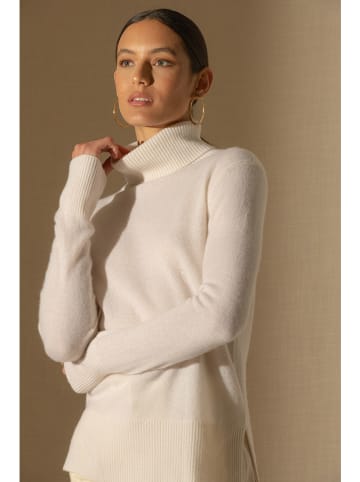 Perfect Cashmere Kaschmir-Rollkragenpullover "Tracy" in Creme