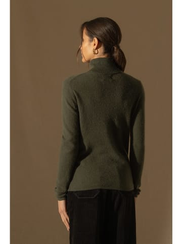 Perfect Cashmere Kaszmirowy sweter "Ashley" w kolorze khaki