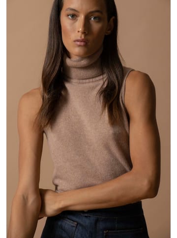 Perfect Cashmere Kaszmirowy top w kolorze karmelowym
