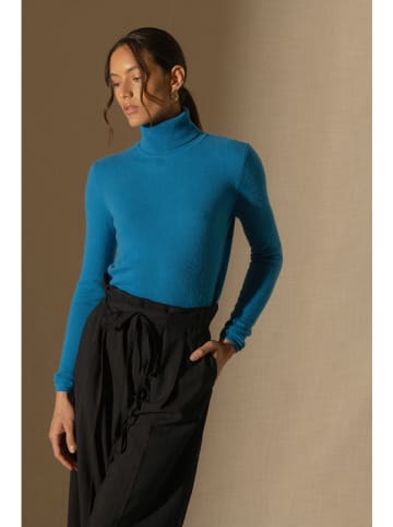 Perfect Cashmere Kaschmir-Rollkragenpullover "Ashley" in Blau