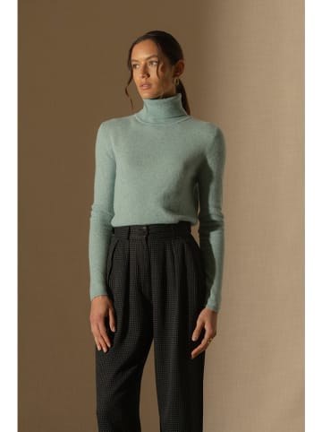 Perfect Cashmere Kasjmieren coltrui "Ashley" mintgroen