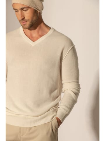 Perfect Cashmere Kaszmirowy sweter "Lorenzo" w kolorze kremowym