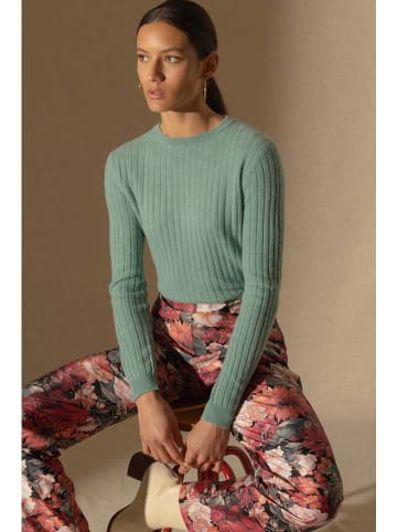 Perfect Cashmere Kaschmir-Pullover "Kylie" in Türkis