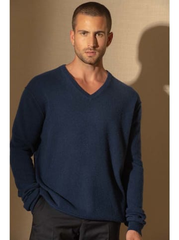 Perfect Cashmere Kasjmieren trui "Lorenzo" donkerblauw