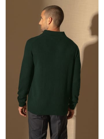 Perfect Cashmere Kaszmirowy sweter "Spencer" w kolorze ciemnozielonym