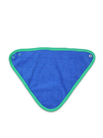 Toby Tiger Driehoekige doek blauw/groen - (L)35 x (B)25 cm