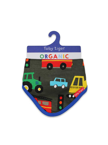 Toby Tiger Dreieckstuch in Blau/ Grau/ Bunt - (L)35 x (B)25 cm