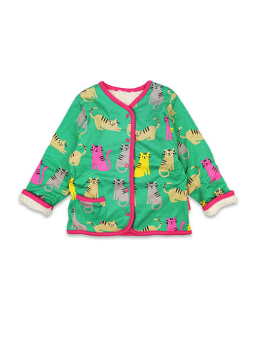 Toby Tiger Wende-Übergangsjacke in Grün/ Bunt