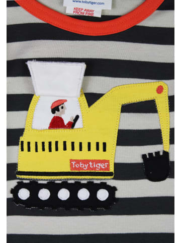 Toby Tiger Koszulka w kolorze czarno-szarym