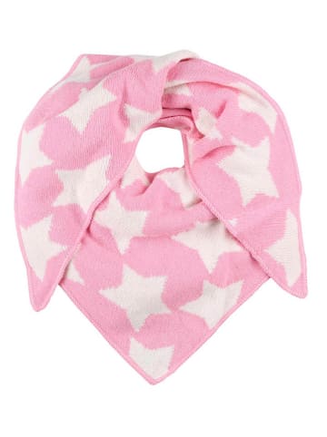 Zwillingsherz Dreieckstuch "Sterne" in Rosa/ Weiß