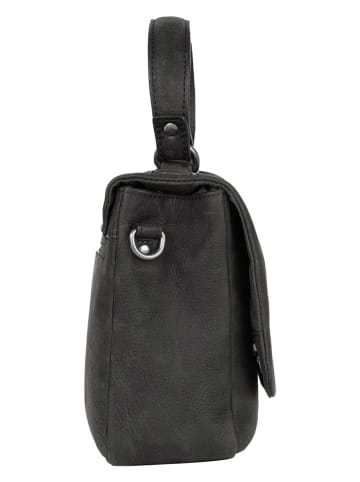 SPARWELL Leder-Umhängetasche "Allen" in Schwarz - (B)24 x (H)18 x (T)9 cm