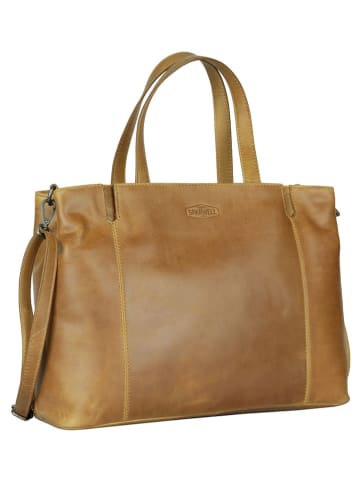SPARWELL Skórzana torebka "Kreative Kennedy" w kolorze jasnobrązowym - 36 x 27 x 13 cm