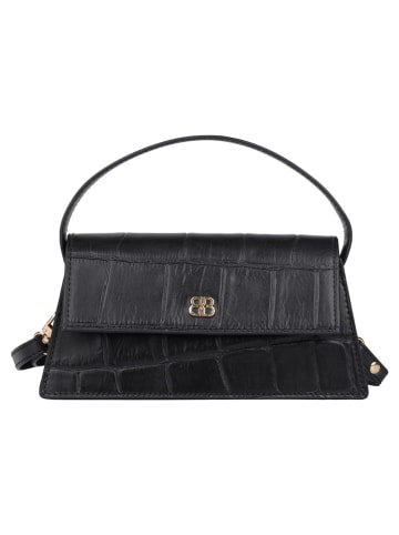 Bellicci Leren handtas "Vicky" zwart - (B)22 x (H)18 x (D)6 cm