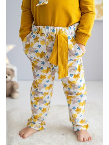 Percy Jay Sweatbroek geel/wit