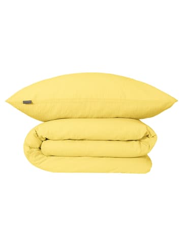 Schiesser Seersucker beddengoedset "Laura" geel