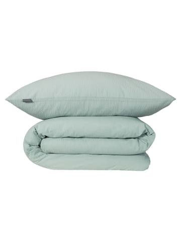 Schiesser Seersucker-Bettwäsche-Set "Laura" in Petrol