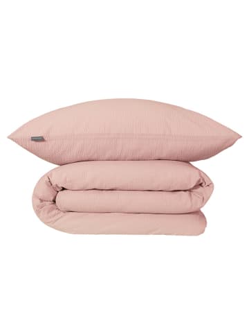 Schiesser Seersucker beddengoedset "Laura" lichtroze
