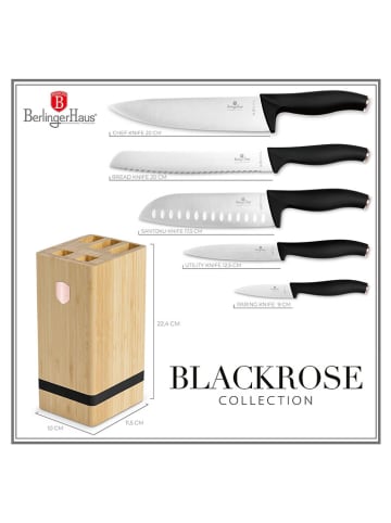 Berlinger Haus 6tlg. Küchenmesser-Set in Schwarz/ Roségold